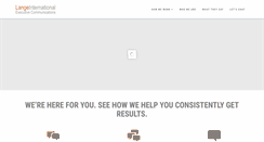 Desktop Screenshot of lange-international.com